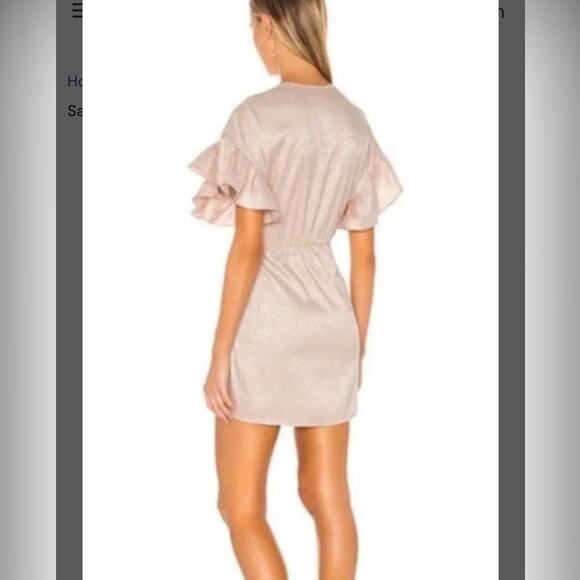 Saylor Revolve Brookey Dress In Blush Pink Flutter Sleeve medium - Picture 3 of 3